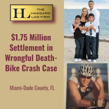 $1.75 Million Settlement in Bicycle Crash Death Case