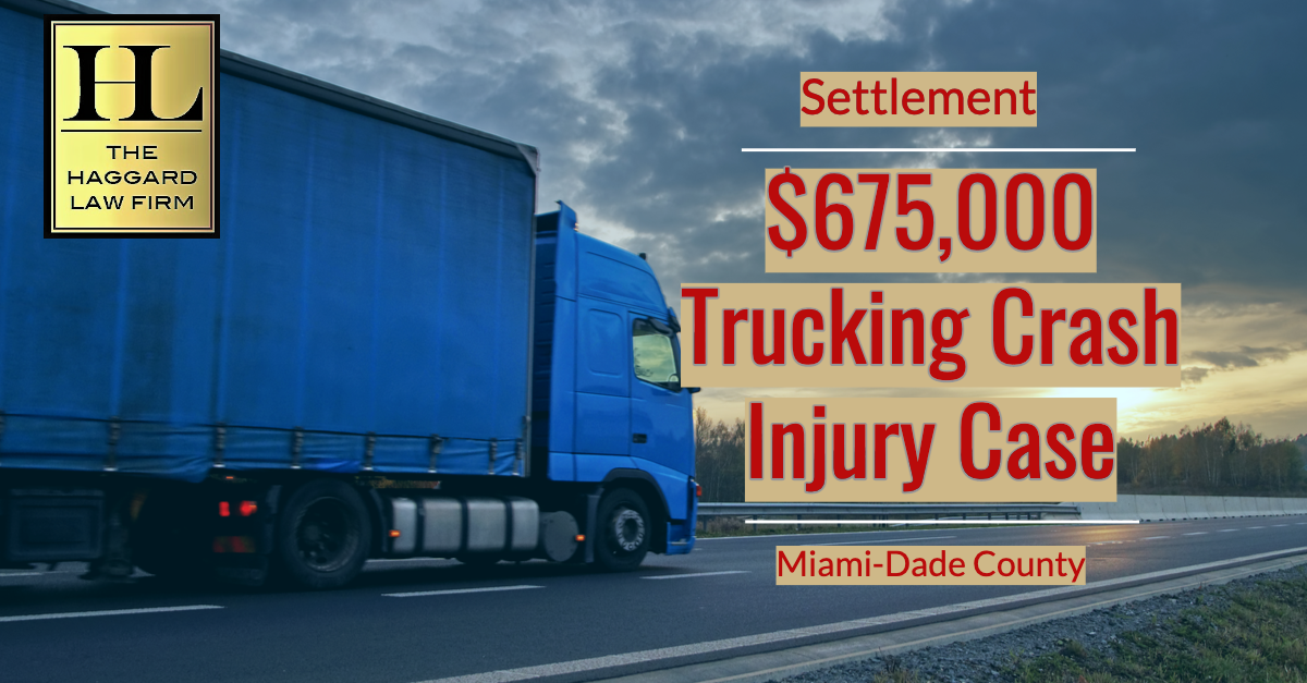 Settlement in Haggard Law Firm Trucking Crash Injury Case