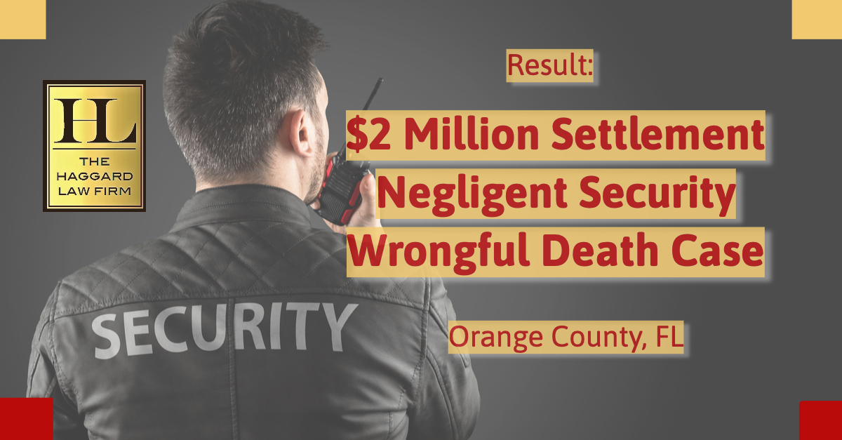 $2 Million Settlement in Negligent Security Case Against Security Company