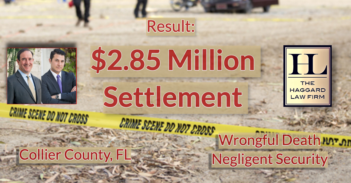 $2.85 Million Negligent Security Wrongful Death Settlement Involving Property with No Crime History