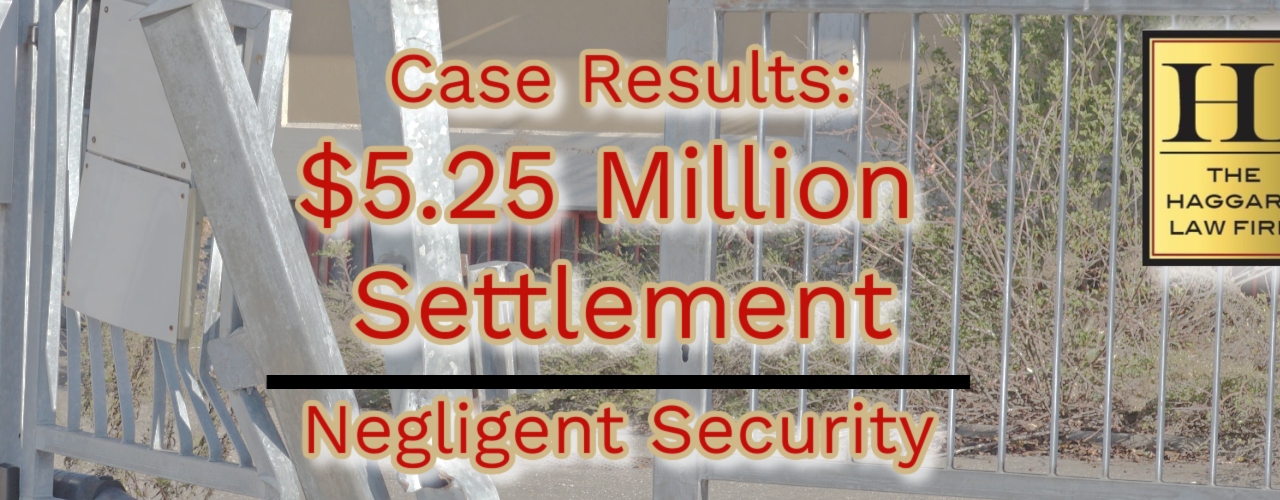 $5.25 Million Settlement in a Negligent Security Case Involving Two Victims