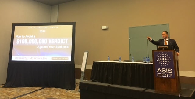 Michaels Delivers Seminar to International Security Organization