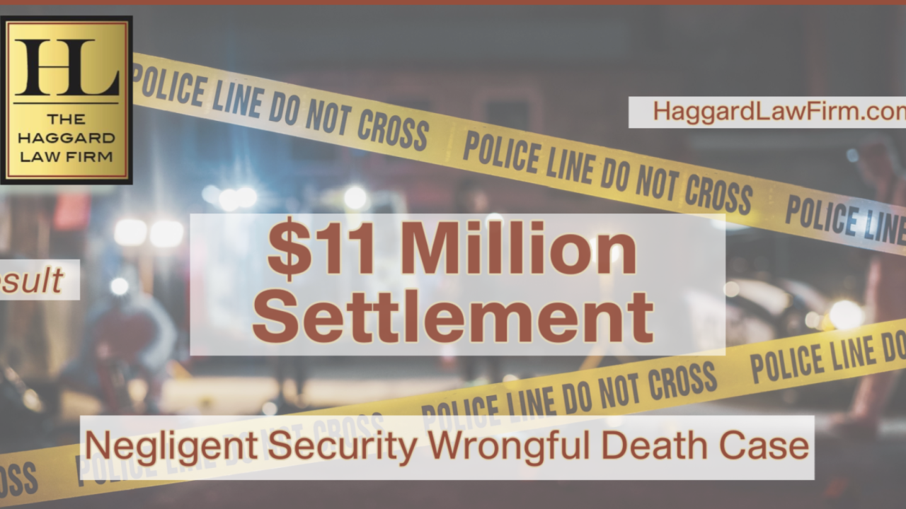 $11 Million Negligent Security Wrongful Death Case Settlement