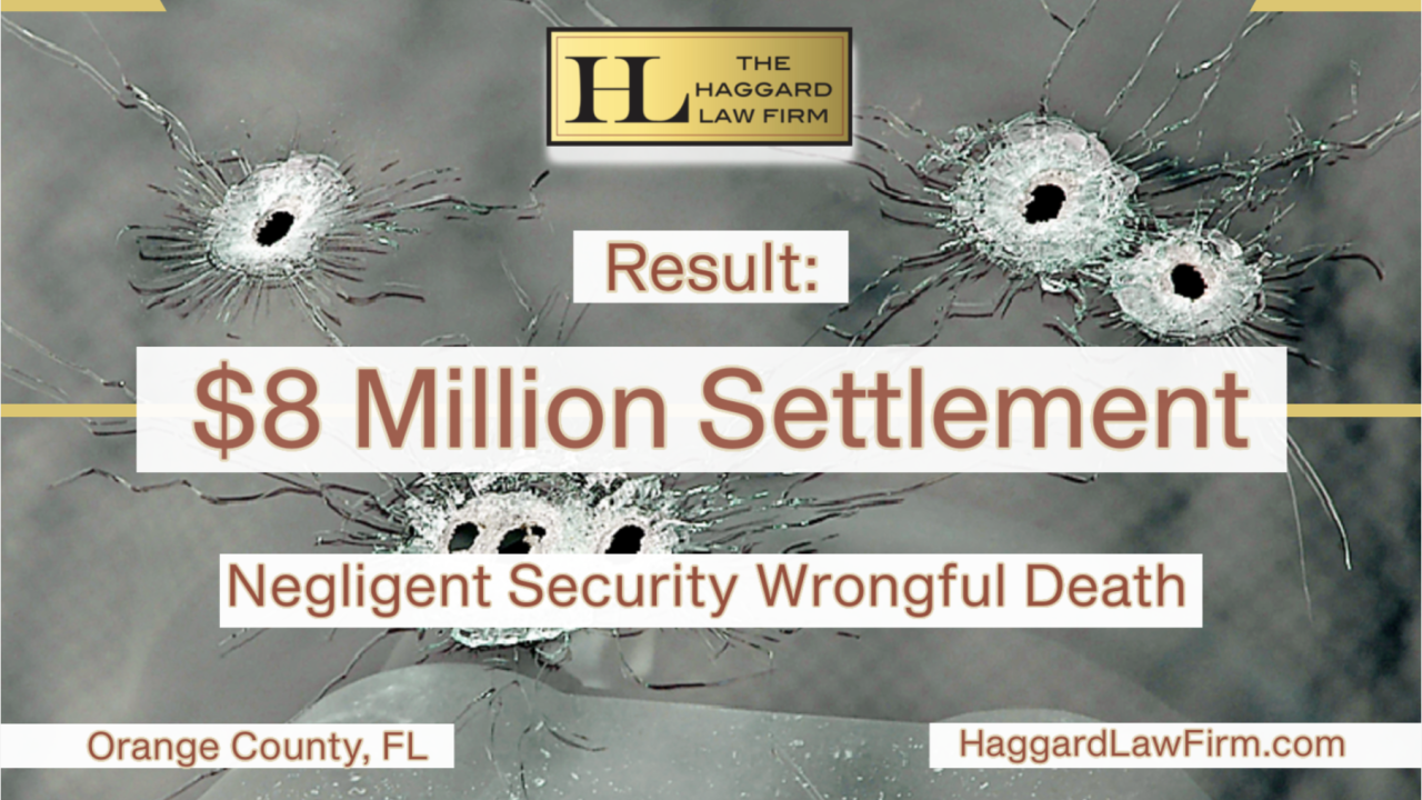 $8 Million Negligent Security Wrongful Death Settlement in Central Florida Shooting