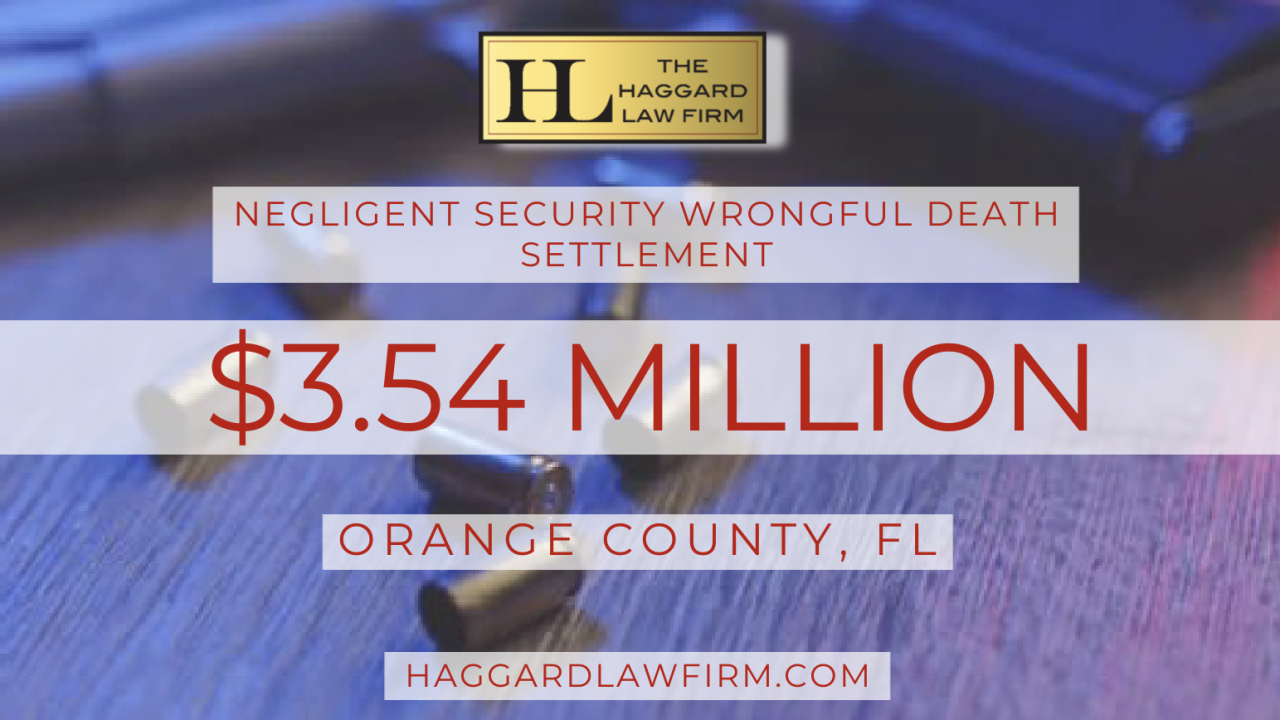 $3.54M Settlement in Florida Wrongful Death Lawsuit Over Negligent Security at Shopping Center