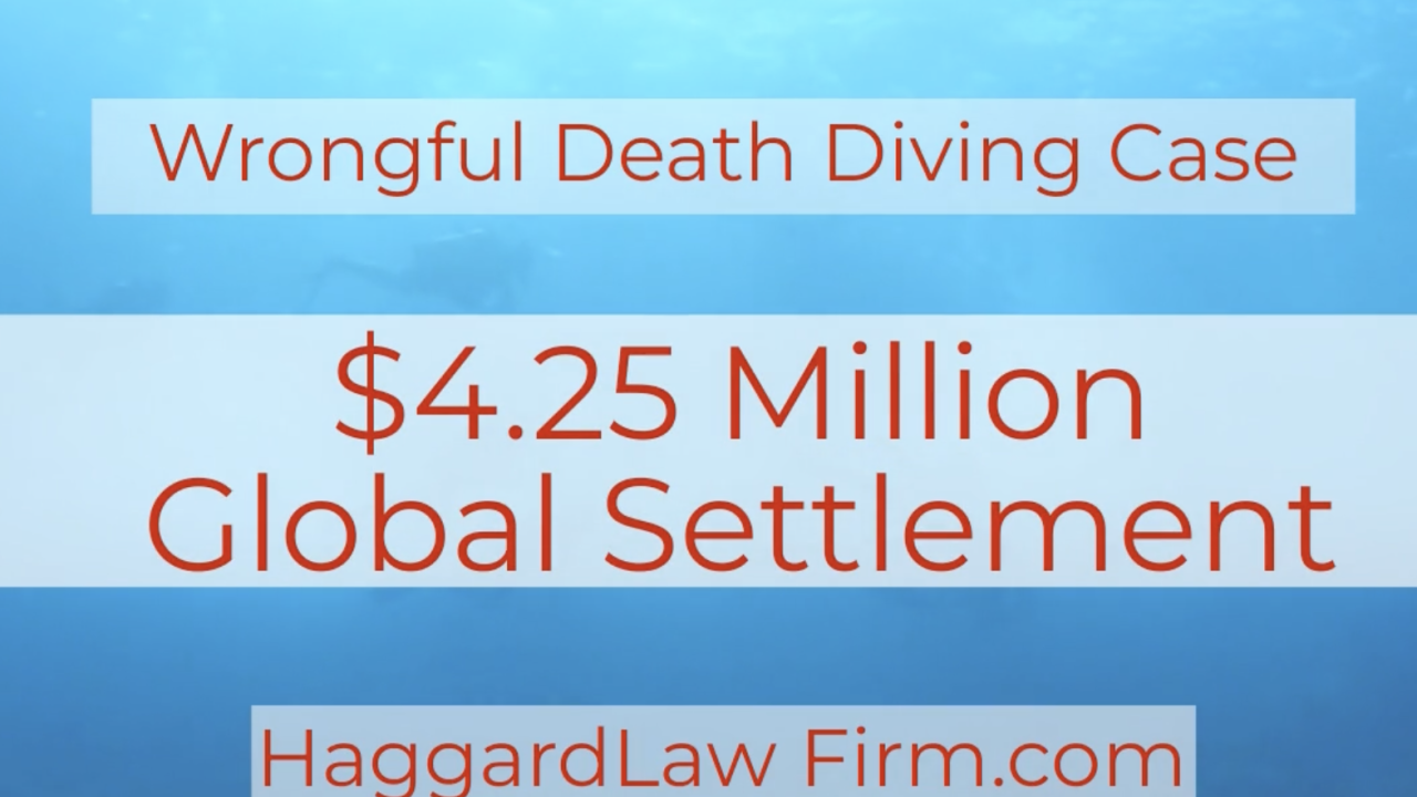 Wrongful Death Dive Case Settled For $4.25 Million