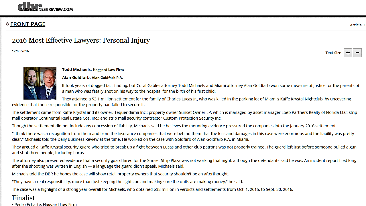 ‘Most Effective’ Personal Injury Lawyers