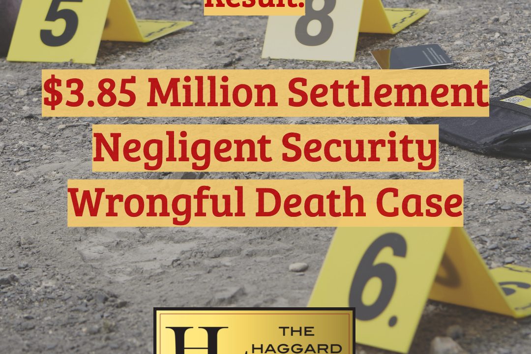 Negligent Security Case: $3.85 Million Settlement