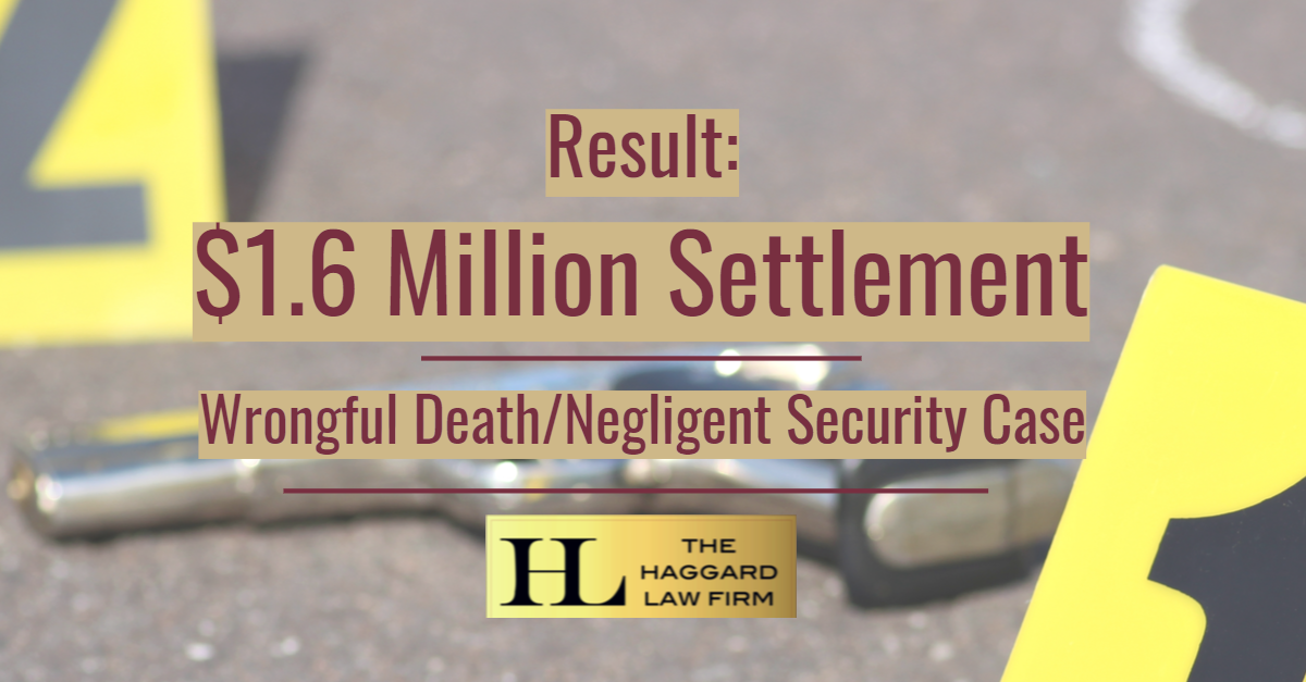 $1.6 Million Settlement in  Wrongful Death Case Where Victim Was Shot By Friend