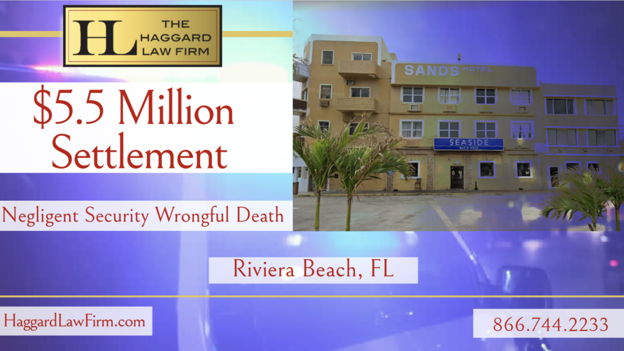 Negligent Security Lawsuit Results in $5.5 Million Recovery for Son of Man Killed at Riviera Beach Hotel Property