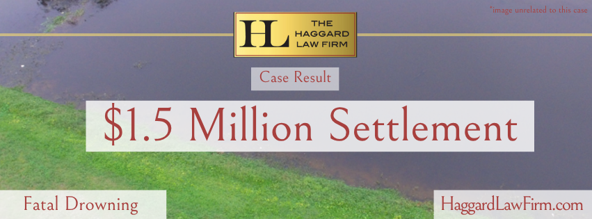 $1.5 Million Settlement in Florida Retention Pond Drowning 
